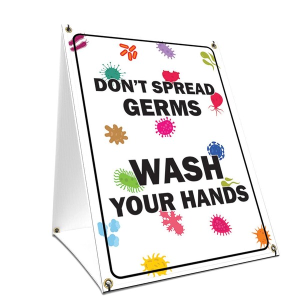 OSHA Notice, 36" Height, Coroplast, 24" x 36", Dont Spread Germs, Dont Spread Germs